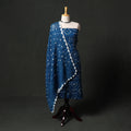 Kutch tie-dye satin cotton bandhani 3pc unstitched dress