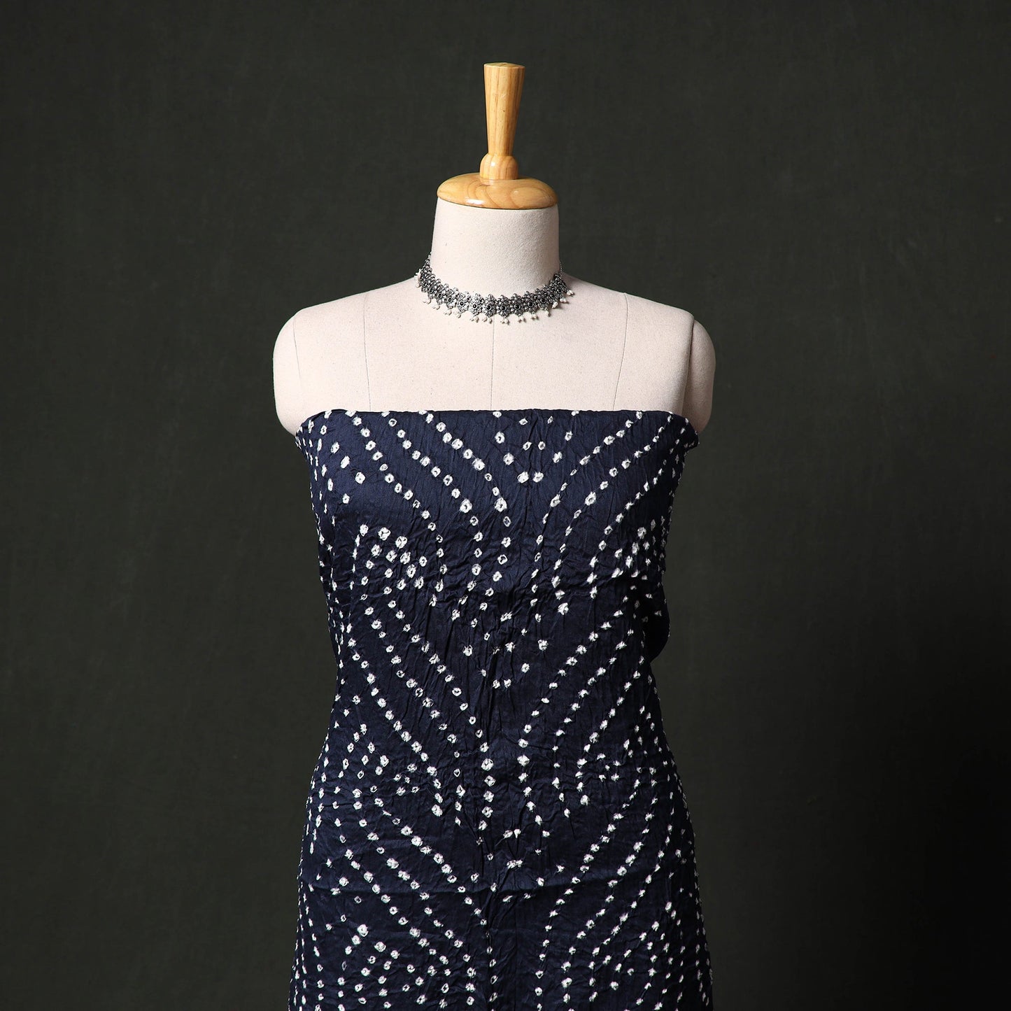 Kutch tie-dye satin cotton bandhani 3pc unstitched dress