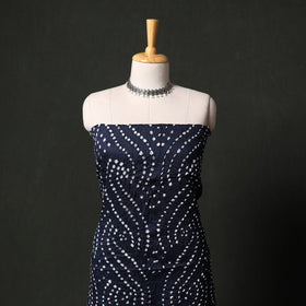 Kutch tie-dye satin cotton bandhani 3pc unstitched dress