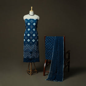 Kutch tie-dye satin cotton bandhani 3pc unstitched dress