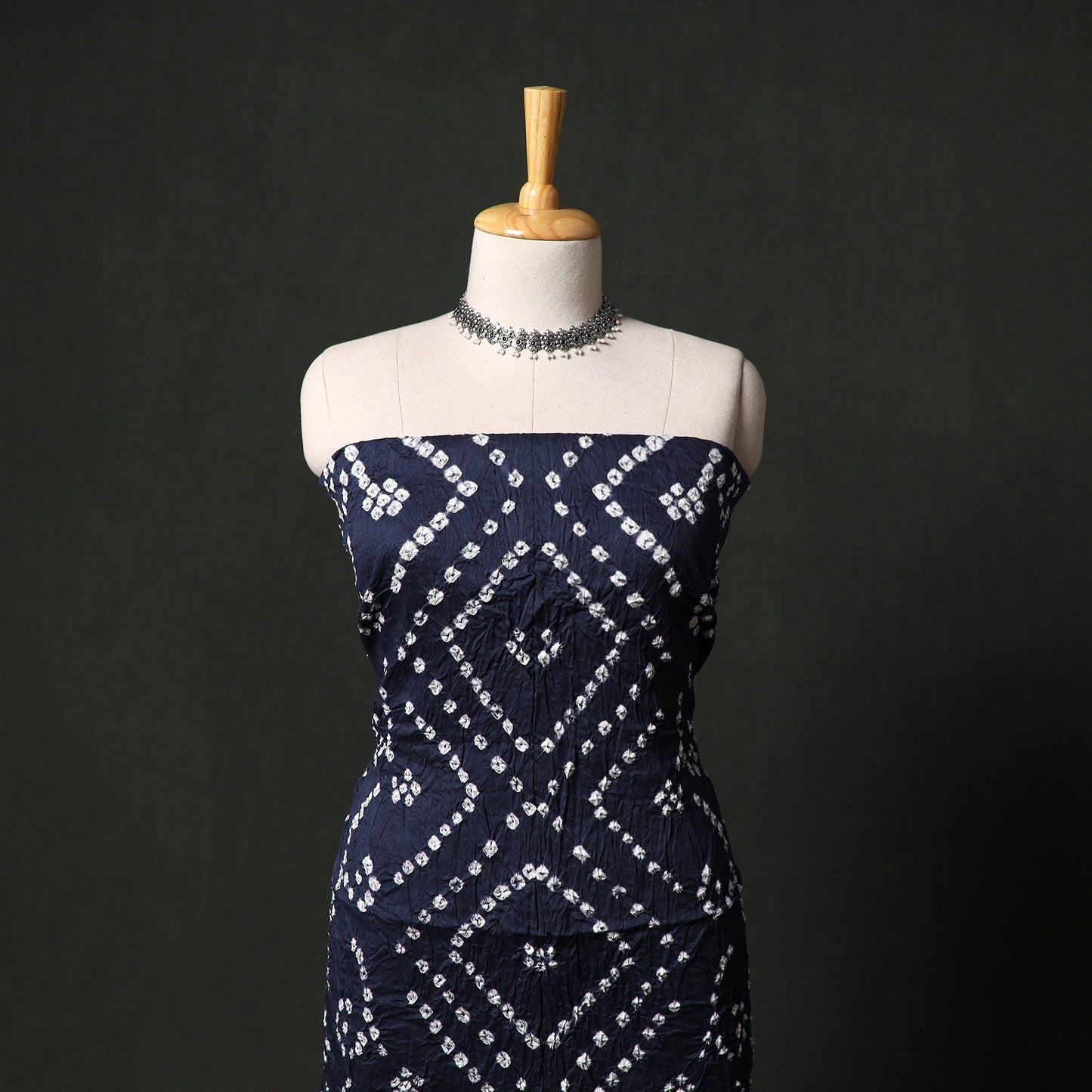 Kutch tie-dye satin cotton bandhani 3pc unstitched dress