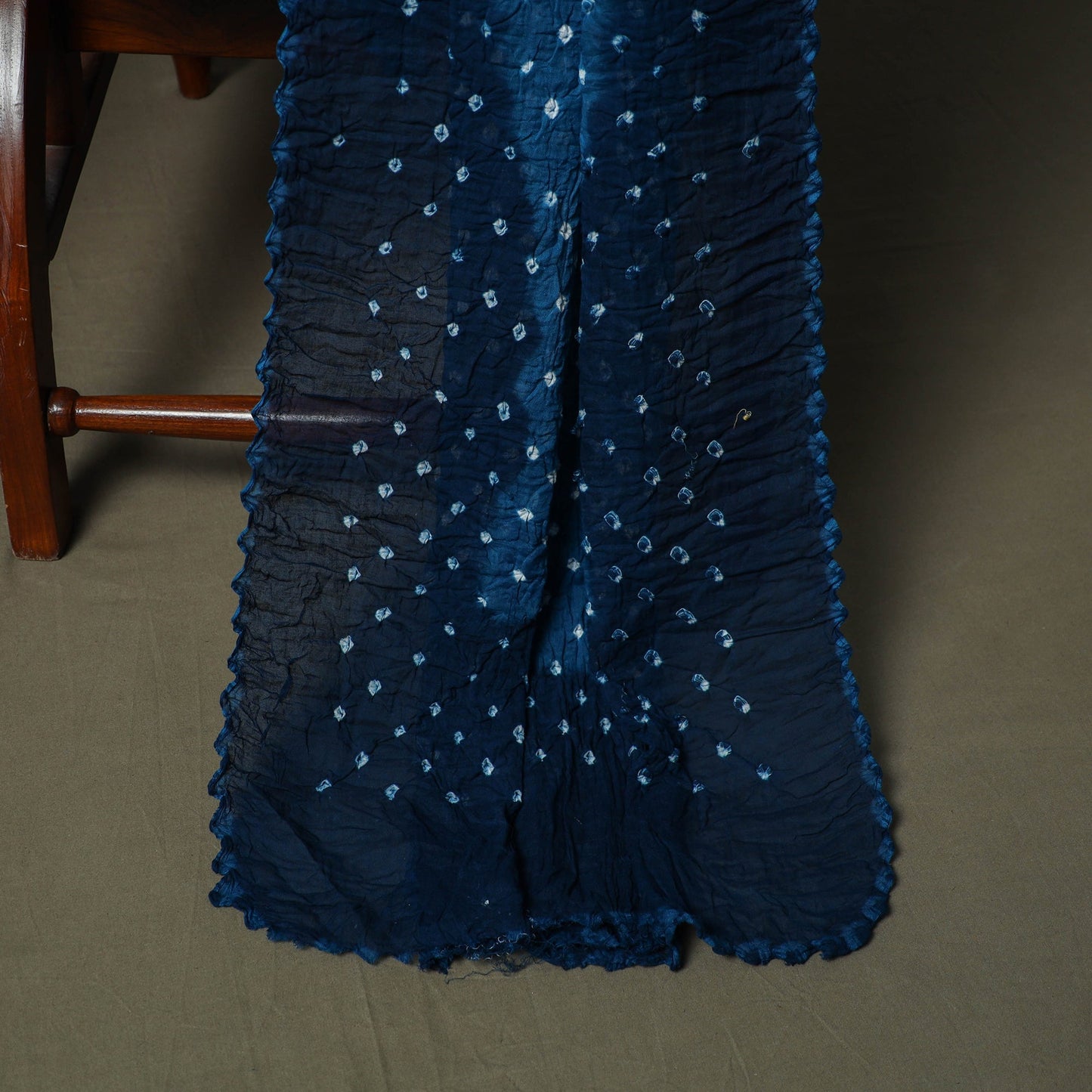 Kutch tie-dye satin cotton bandhani 3pc unstitched dress