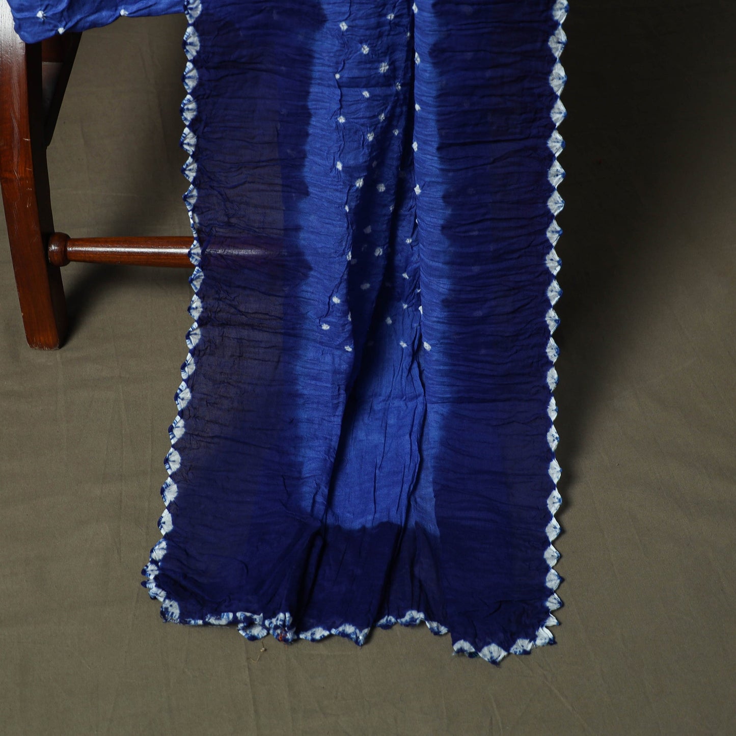 Kutch tie-dye satin cotton bandhani 3pc unstitched dress