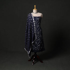 Kutch tie-dye satin cotton bandhani 3pc unstitched dress