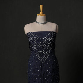 Kutch tie-dye satin cotton bandhani 3pc unstitched dress