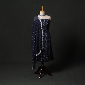 Kutch tie-dye satin cotton bandhani 3pc unstitched dress