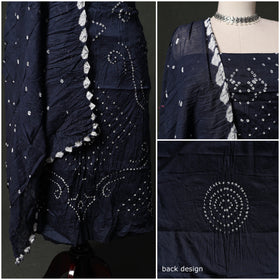 Kutch tie-dye satin cotton bandhani 3pc unstitched dress