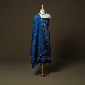 Kutch tie-dye satin cotton bandhani 3pc unstitched dress