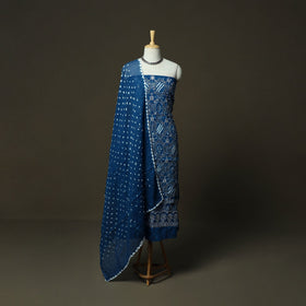 Kutch tie-dye satin cotton bandhani sequin work 3pc