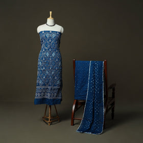 Kutch tie-dye satin cotton bandhani sequin work 3pc