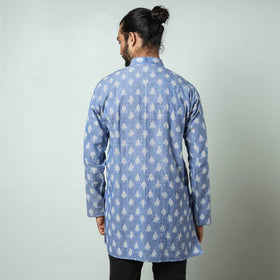 Lavender - pochampally ikat weave cotton men’s short kurta