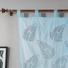 Leaves Cutwork Cotton Barmer Applique Door Curtain