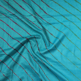 Blue Leheriya Tie-Dye Chanderi Silk Precut Fabric (1.6 Meter) 