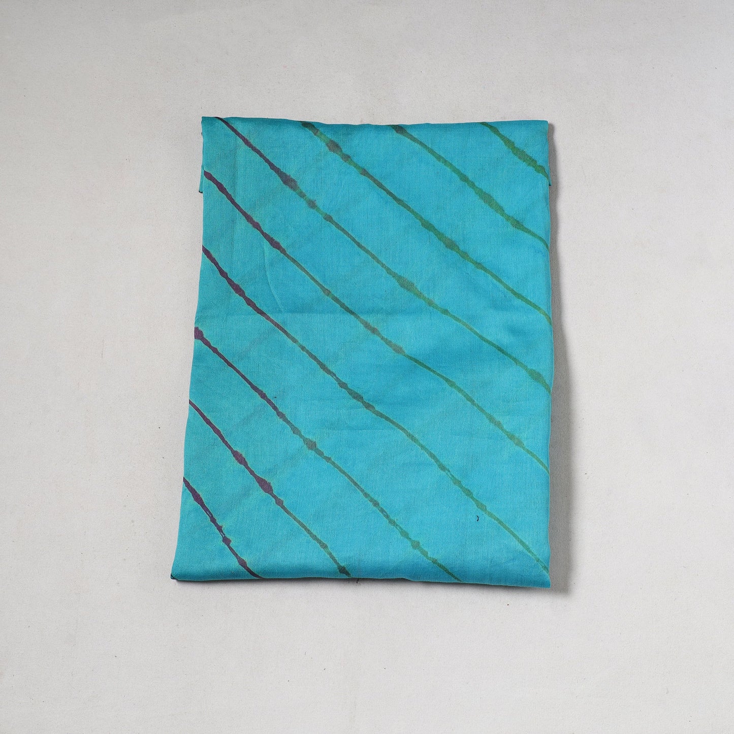 Blue Leheriya Tie-Dye Chanderi Silk Precut Fabric (1.6 Meter) 