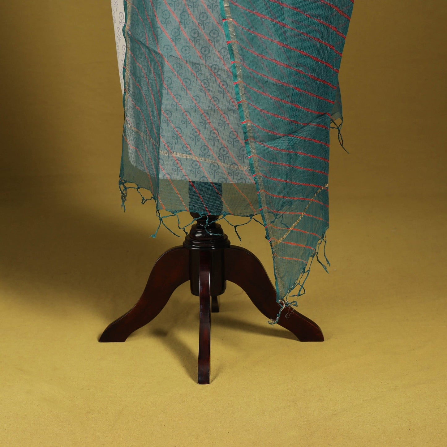 Blue - tie-dye kota doria cotton leheriya dupatta 02