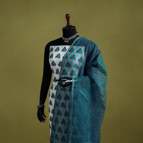 Blue - tie-dye kota doria cotton leheriya dupatta 02