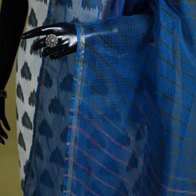 Blue - tie-dye kota doria cotton leheriya dupatta 05