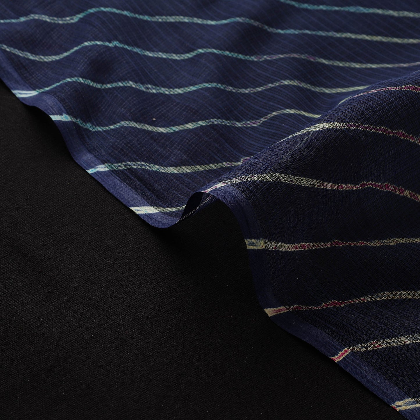Leheriya tie-dye kota doria cotton fabric 28 - handcrafted