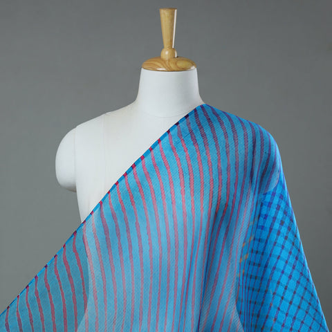 Buy Leheriya Tie-Dye Kota Doria Silk Fabric 70 Online at iTokri.com
