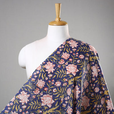 Buy Sanganeri Block Print Fabric - Floral Rajasthani