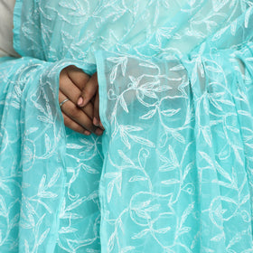  Lucknow Chikankari Tepchi Embroidery Georgette Dupatta 13 