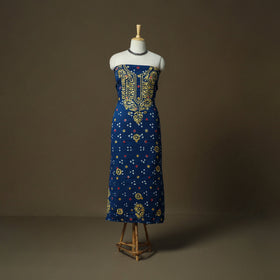 Lucknowi chikankari hand work bandhani unstitched kurta