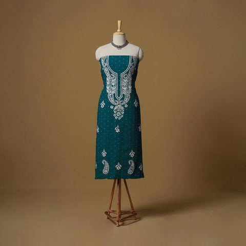 Lucknowi chikankari hand work jacquard unstitched kurta