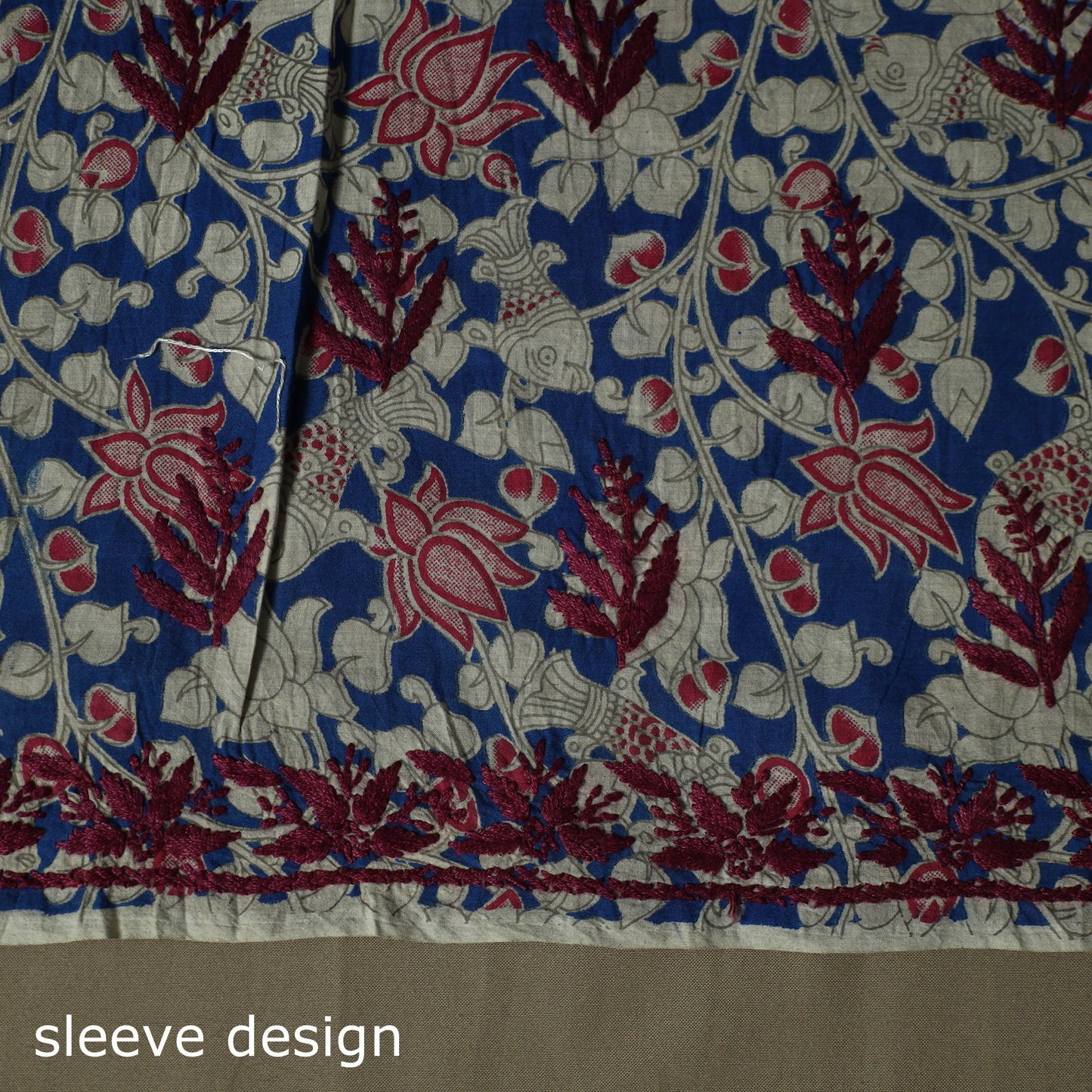 Lucknowi chikankari hand work kalamkari unstitched kurta