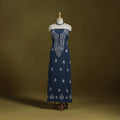 Black - lucknowi chikankari work jacquard unstitched kurta