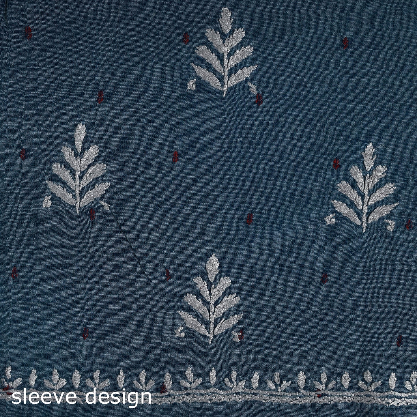 Black - lucknowi chikankari work jacquard unstitched kurta