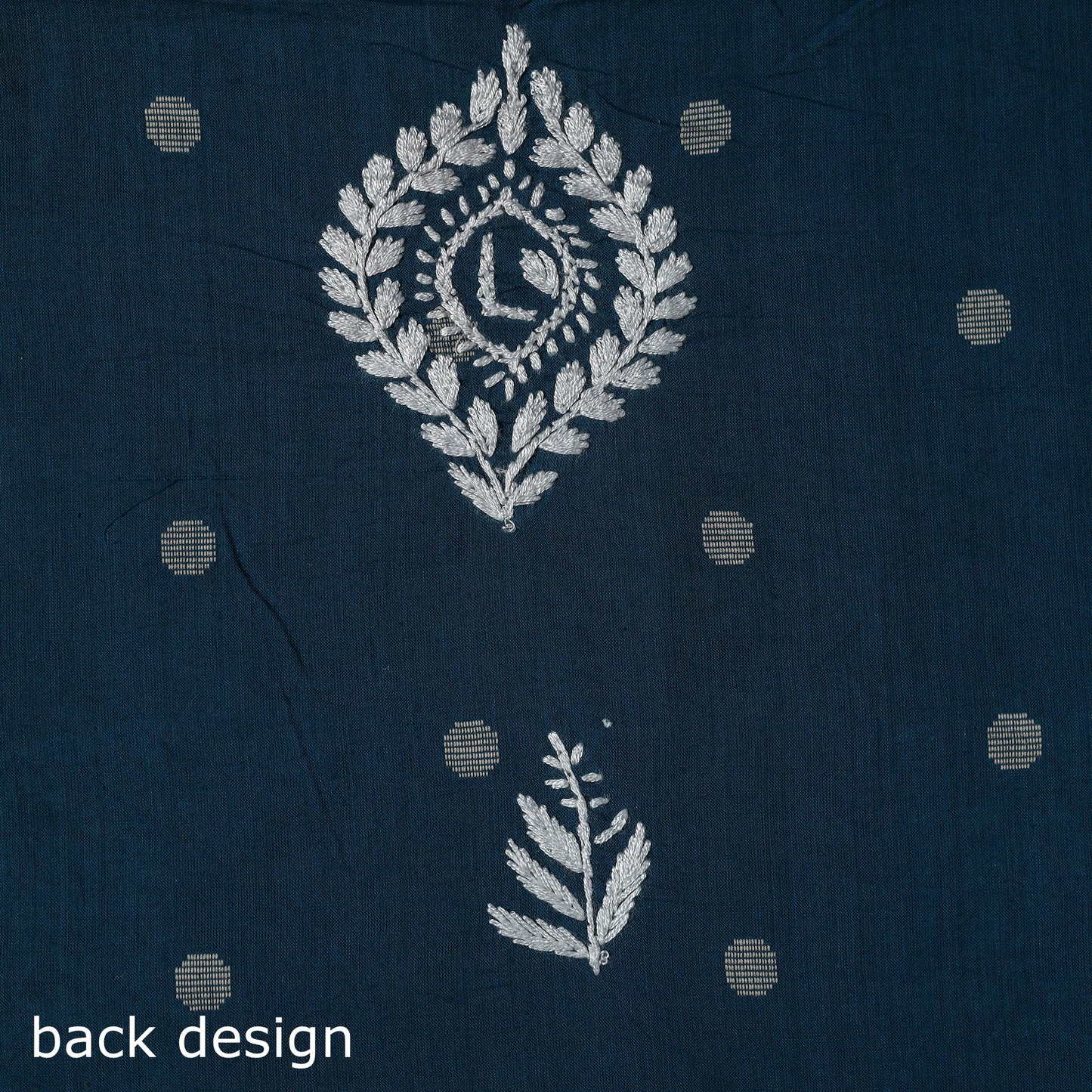 Black - lucknowi chikankari work jacquard unstitched kurta