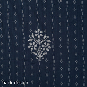 Black - lucknowi chikankari work jacquard unstitched kurta