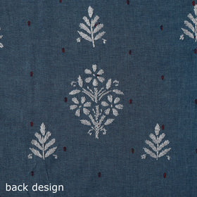 Black - lucknowi chikankari work jacquard unstitched kurta