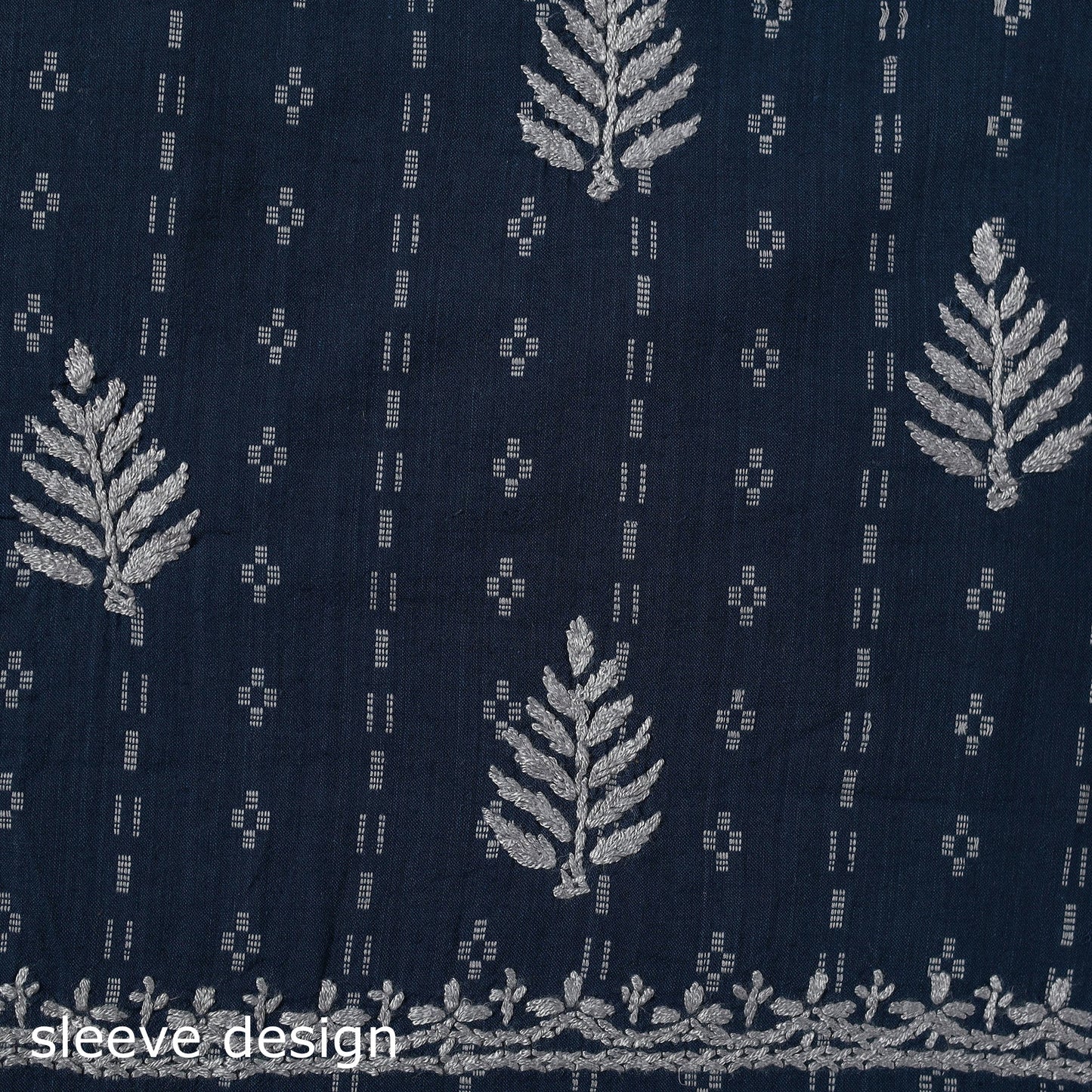 Black - lucknowi chikankari work jacquard unstitched kurta