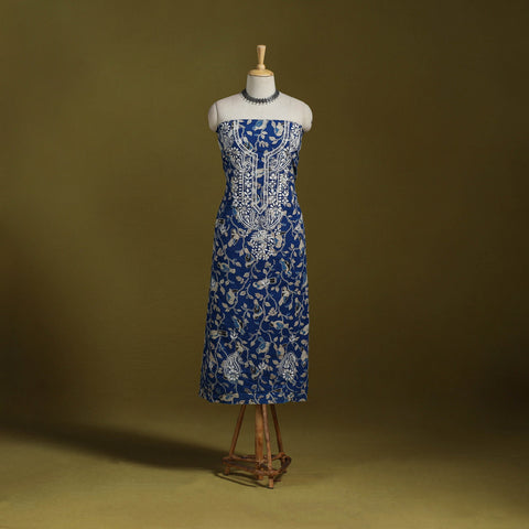 Lucknowi chikankari work kalamkari unstitched kurta