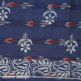 Lucknowi chikankari work pochampally ikat unstitched kurta