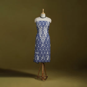 Lucknowi chikankari work pochampally ikat unstitched kurta
