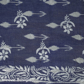 Lucknowi chikankari work pochampally ikat unstitched kurta