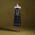Lucknowi chikankari work pochampally ikat unstitched kurta