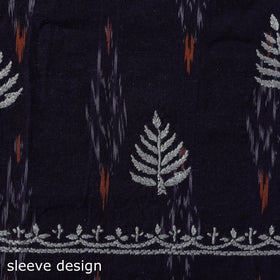 Lucknowi chikankari work pochampally ikat unstitched kurta