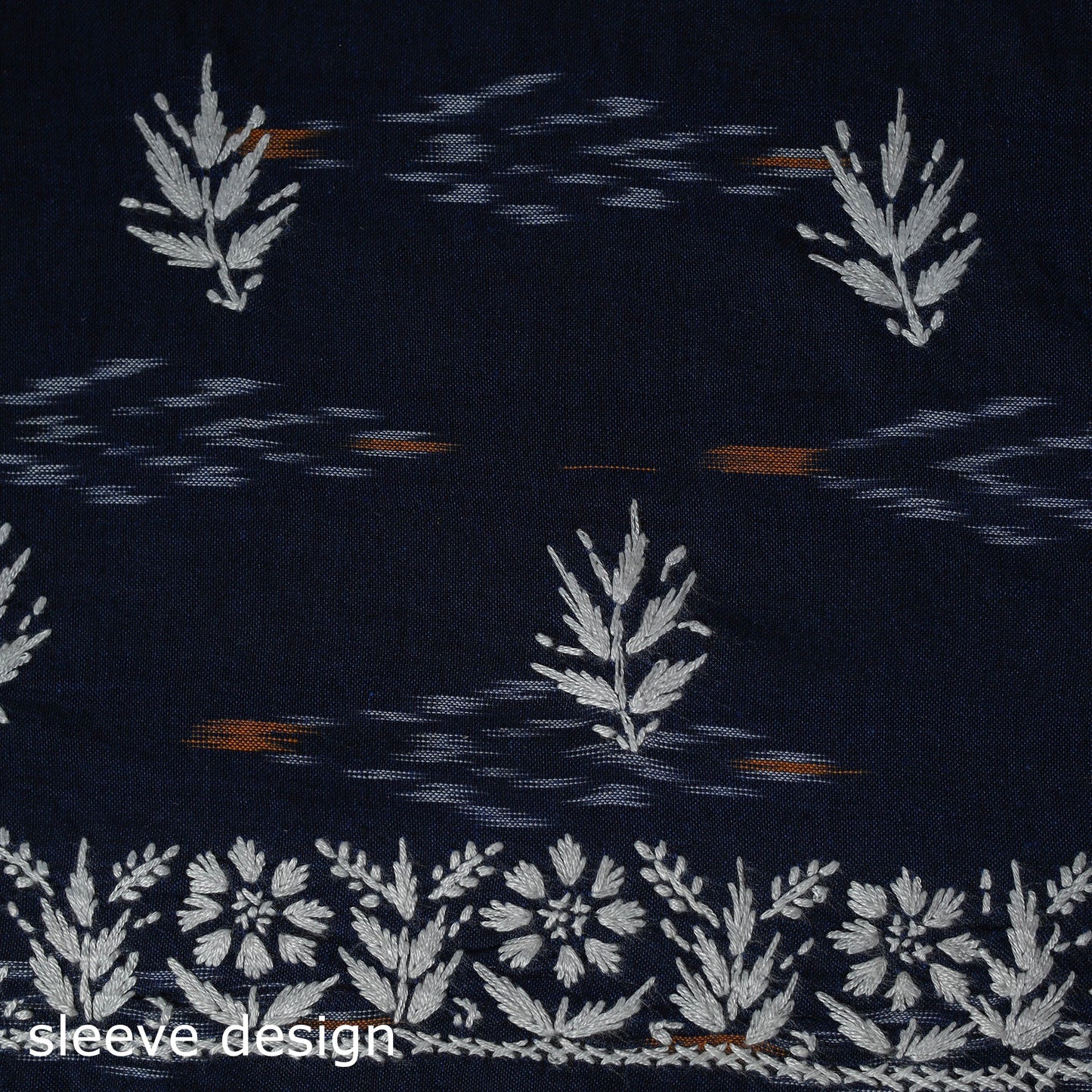 Lucknowi chikankari work pochampally ikat unstitched kurta