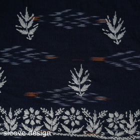 Lucknowi chikankari work pochampally ikat unstitched kurta