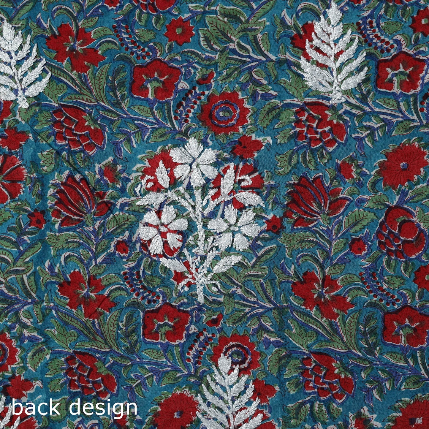 Lucknowi chikankari work sanganeri unstitched kurta