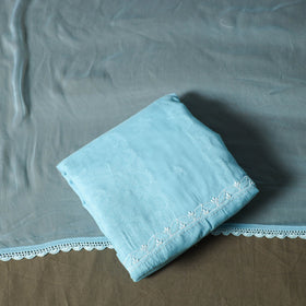 Blue - lucknowi hand embroidered cotton chikankari 3pc