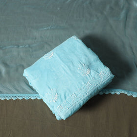 Lucknowi hand embroidered cotton chikankari 3pc unstitched