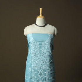 Lucknowi hand embroidered cotton chikankari 3pc unstitched