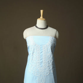 Lucknowi hand embroidered cotton chikankari 3pc unstitched