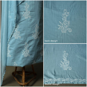 Lucknowi hand embroidered cotton chikankari 3pc unstitched