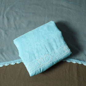 Blue - lucknowi hand embroidered cotton chikankari 3pc