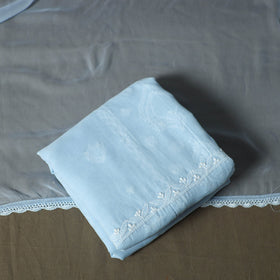 Blue - lucknowi hand embroidered cotton chikankari 3pc